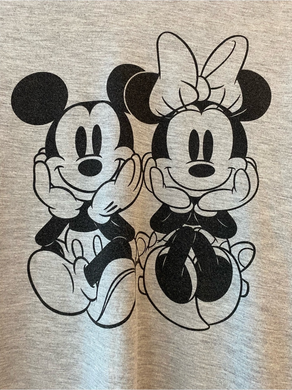 Grey Mickey & Minnie Graphic Tank